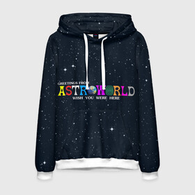 Мужская толстовка 3D с принтом Astroworld в городе Новоалтайск, 100% полиэстер | двухслойный капюшон со шнурком для регулировки, мягкие манжеты на рукавах и по низу толстовки, спереди карман-кенгуру с мягким внутренним слоем. | astroworld | music | travis scott | музыка | трэвис скотт
