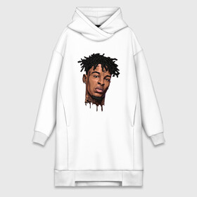 Платье-худи хлопок с принтом 21 Savage в городе Новоалтайск,  |  | 21 savage | music | rap | savage | ярость