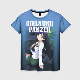 Женская футболка 3D с принтом Girls und Panzer в городе Новоалтайск, 100% полиэфир ( синтетическое хлопкоподобное полотно) | прямой крой, круглый вырез горловины, длина до линии бедер | darjeeling | girls und panzer | girls und panzer правда | дарджилинг | девочки и танки | девушки и танки | катюша | нисидзуми михо | правда | танки