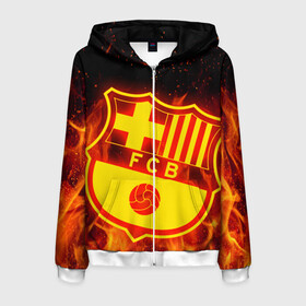 Мужская толстовка 3D на молнии с принтом FC BARCELONA FIRE ОГОНЬ в городе Новоалтайск, 100% полиэстер | длина до линии бедра, манжеты и пояс оформлены мягкой тканевой резинкой, двухслойный капюшон со шнурком для регулировки, спереди молния, по бокам два кармана | barca | fc barcelona | football | sport | uefa | английская премьер лига. | барса | лига финал | матч | спорт | уефа | финал | фк барселона | футбол