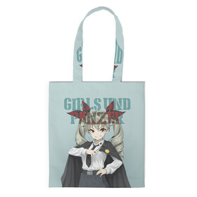 Шоппер 3D с принтом Girls und Panzer в городе Новоалтайск, 100% полиэстер | Плотность: 200 г/м2; Размер: 34×35 см; Высота лямок: 30 см | darjeeling | girls und panzer | girls und panzer правда | дарджилинг | девочки и танки | девушки и танки | катюша | нисидзуми михо | правда | танки