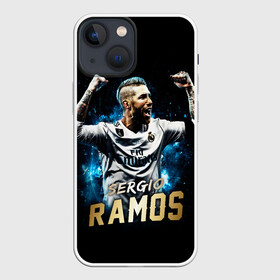 Чехол для iPhone 13 mini с принтом Серхио Рамос, Реал Мадрид в городе Новоалтайск,  |  | sergio ramos | sr4 | номер 4 | реал мадрид | сборная испании | серхио рамос | футбол | футболист