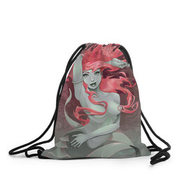Рюкзак-мешок 3D с принтом Красивая русалочка Beautiful mermaid в городе Новоалтайск, 100% полиэстер | плотность ткани — 200 г/м2, размер — 35 х 45 см; лямки — толстые шнурки, застежка на шнуровке, без карманов и подкладки | mermaid | naiad | nymph | rusalka | ведява | водяница | восточнославянская мифология | дух | лесовица | мифология | морская дева | нимфа | русал | русалии | русалка | русалочка | ундина | фараонка
