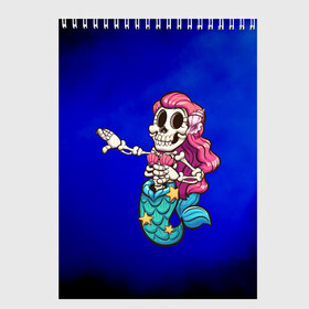 Скетчбук с принтом Русалка скелет Mermaid skeleton в городе Новоалтайск, 100% бумага
 | 48 листов, плотность листов — 100 г/м2, плотность картонной обложки — 250 г/м2. Листы скреплены сверху удобной пружинной спиралью | Тематика изображения на принте: mermaid | naiad | nymph | rusalka | ведява | водяница | восточнославянская мифология | дух | лесовица | мифология | морская дева | нимфа | русал | русалии | русалка | русалочка | ундина | фараонка