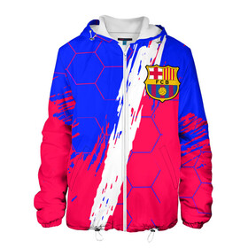Мужская куртка 3D с принтом FC BARCELONA ФК БАРСЕЛОНА в городе Новоалтайск, ткань верха — 100% полиэстер, подклад — флис | прямой крой, подол и капюшон оформлены резинкой с фиксаторами, два кармана без застежек по бокам, один большой потайной карман на груди. Карман на груди застегивается на липучку | Тематика изображения на принте: barca | fc barcelona | football | sport | uefa | английская премьер лига. | барса | лига финал | матч | спорт | уефа | финал | фк барселона | футбол