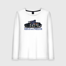 Женский лонгслив хлопок с принтом Girls und Panzer Oarai в городе Новоалтайск, 100% хлопок |  | darjeeling | girls und panzer | girls und panzer правда | дарджилинг | девочки и танки | девушки и танки | катюша | нисидзуми михо | правда | танки