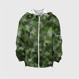 Детская куртка 3D с принтом Canvas Green Camo в городе Новоалтайск, 100% полиэстер | застежка — молния, подол и капюшон оформлены резинкой с фиксаторами, по бокам — два кармана без застежек, один потайной карман на груди, плотность верхнего слоя — 90 г/м2; плотность флисового подклада — 260 г/м2 | Тематика изображения на принте: abstraction | camouflage | canvas | green | камуфляж