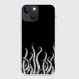 Чехол для iPhone 13 mini с принтом Octopus Щупальца в городе Новоалтайск,  |  | Тематика изображения на принте: animal | beast | kraken | ocean | octopus | sea | ship | water | вода | животные | звери | корабль | кракен | море | океан | осьминог | рыбы | чб | щупальца