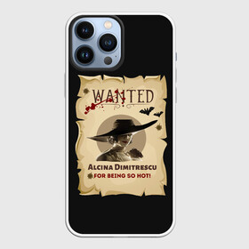 Чехол для iPhone 13 Pro Max с принтом Розыск. Леди Димитреску в городе Новоалтайск,  |  | Тематика изображения на принте: biohazard | evil | resident | umbrella | village | альсина | амбрелла | беневенто | биохазард | деревня | димитреску | донна | дочь | евил | итан | карл | леди | матерь | миранда | моро | резидент | румыния | сальваторе