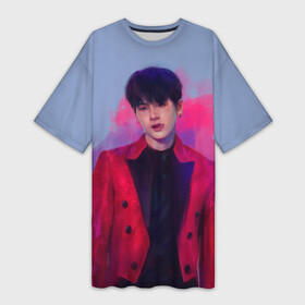 Платье-футболка 3D с принтом Kim Seokjin в городе Новоалтайск,  |  | bts | pop | битиэс | бтс | ви | джей хоуп | джонгук | корейцы | музыка | поп | попса | рм | чимин | чин сюги