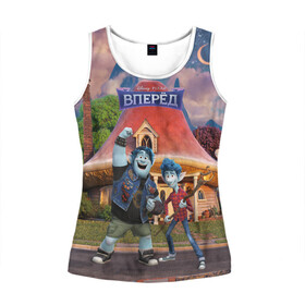 Женская майка 3D с принтом Вперёд в городе Новоалтайск, 100% полиэстер | круглая горловина, прямой силуэт, длина до линии бедра | barley | barley lightfoot | disney | ian | ian lightfoot | onward | pixar | vdzabma | айан | айан лайтфут | барли | барли лайтфут | вперёд | дисней | пиксар