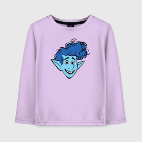 Детский лонгслив хлопок с принтом Onward | Ian Lightfoot в городе Новоалтайск, 100% хлопок | круглый вырез горловины, полуприлегающий силуэт, длина до линии бедер | disney | ian | ian lightfoot | onward | pixar | vdzabma | айан | айан лайтфут | вперёд | дисней | пиксар