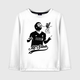 Детский лонгслив хлопок с принтом M.Salah 11 L.F.C. 125 YEARS в городе Новоалтайск, 100% хлопок | круглый вырез горловины, полуприлегающий силуэт, длина до линии бедер | Тематика изображения на принте: basel | champion | chelsea | fifa | lfc | liverpool | mo salah | mohamed salah | mokawloon | roma | soccer | uefa | базель | египет | ливерпуль | лига чемпионов | лфк | мокавлун | мохаммед салах | рома | уефа | фифа | футбол