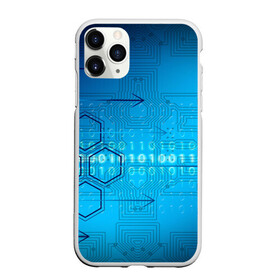 Чехол для iPhone 11 Pro матовый с принтом ДвоиЧный код в городе Новоалтайск, Силикон |  | код | коды | линии | плата | соединения | стрелки