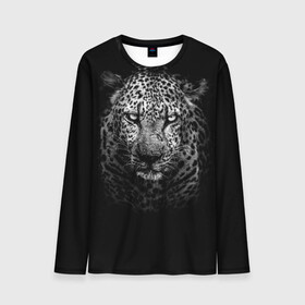 Мужской лонгслив 3D с принтом Leopard в городе Новоалтайск, 100% полиэстер | длинные рукава, круглый вырез горловины, полуприлегающий силуэт | animal | cheetah | leopard | wild | леопард