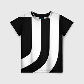 Детская футболка 3D с принтом Juventus | J (2021/22) в городе Новоалтайск, 100% гипоаллергенный полиэфир | прямой крой, круглый вырез горловины, длина до линии бедер, чуть спущенное плечо, ткань немного тянется | Тематика изображения на принте: 0x000000123 | juve | juventus | ronaldo | криштьяно | роналдо | юве | ювентус