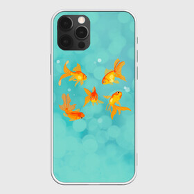 Чехол для iPhone 12 Pro Max с принтом Золотые рыбки в городе Новоалтайск, Силикон |  | fish | желание | золотая | золотая рыбка | золотые | море | на голубом | океан | рыба | рыбка | рыбки