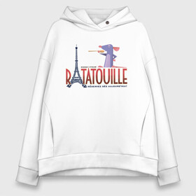 Женское худи Oversize хлопок с принтом Готовить может каждый в городе Новоалтайск, френч-терри — 70% хлопок, 30% полиэстер. Мягкий теплый начес внутри —100% хлопок | боковые карманы, эластичные манжеты и нижняя кромка, капюшон на магнитной кнопке | ratatouille | vdgerir | рататуй | ремми | рэмми