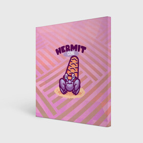 Холст квадратный с принтом Hermit cone. Отшельник в городе Новоалтайск, 100% ПВХ |  | cone | hermit | морские | отшельник | рак | раки
