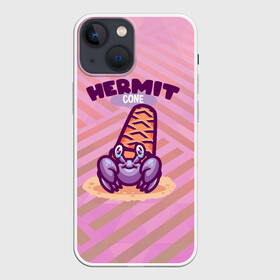 Чехол для iPhone 13 mini с принтом Hermit cone. Отшельник в городе Новоалтайск,  |  | cone | hermit | морские | отшельник | рак | раки