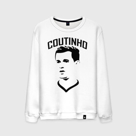 Мужской свитшот хлопок с принтом Coutinho черный портрет в городе Новоалтайск, 100% хлопок |  | ac milan | barcelona | champions | fifa | philippe coutinho correia | soccer | uefa | барселона | коутиньё | коутинью | лига чемпионов | сборная бразилии | спорт | уефа | филиппе коутиньо | фифа | фк | футбол | футболист | ф