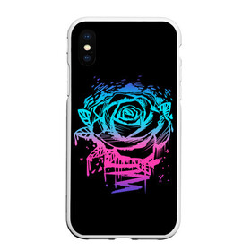 Чехол для iPhone XS Max матовый с принтом Неоновая Роза Neon Rose в городе Новоалтайск, Силикон | Область печати: задняя сторона чехла, без боковых панелей | flower | flowers | green | nature | neon | pattern | red | rose | roses | spring | summer | весна | зеленый | краски | красная | лето | листва | листья | неон | неоновая | паттерн | природа | роза | розы | узор | фауна | флора | цветок | цветы