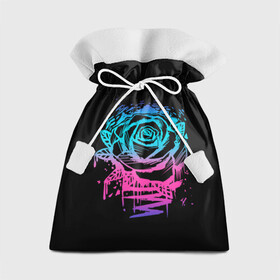 Подарочный 3D мешок с принтом Неоновая Роза Neon Rose в городе Новоалтайск, 100% полиэстер | Размер: 29*39 см | flower | flowers | green | nature | neon | pattern | red | rose | roses | spring | summer | весна | зеленый | краски | красная | лето | листва | листья | неон | неоновая | паттерн | природа | роза | розы | узор | фауна | флора | цветок | цветы