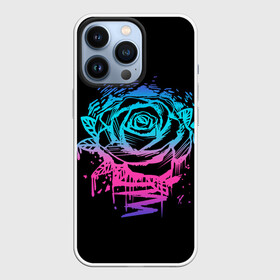 Чехол для iPhone 13 Pro с принтом Неоновая Роза | Neon Rose в городе Новоалтайск,  |  | Тематика изображения на принте: flower | flowers | green | nature | neon | pattern | red | rose | roses | spring | summer | весна | зеленый | краски | красная | лето | листва | листья | неон | неоновая | паттерн | природа | роза | розы | узор | фауна | флора | цветок | цветы