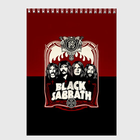 Скетчбук с принтом Black Sabbath в городе Новоалтайск, 100% бумага
 | 48 листов, плотность листов — 100 г/м2, плотность картонной обложки — 250 г/м2. Листы скреплены сверху удобной пружинной спиралью | bill ward | black sabbath | geezer butler | hard rock | heavy metall | ozzy osbourne | tony iommi | англия | блэк | рок | саббат