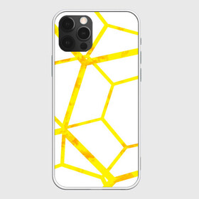 Чехол для iPhone 12 Pro Max с принтом Hexagon в городе Новоалтайск, Силикон |  | hexagon | high tech | lines | sun | yellow | линии | многоугольник | насыщенный желтый | паутина | солнце | хай тек | шестиугольник | яркий