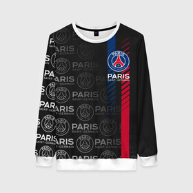 Женский свитшот 3D с принтом ФК ПСЖ PARIS SAINT GERMAIN в городе Новоалтайск, 100% полиэстер с мягким внутренним слоем | круглый вырез горловины, мягкая резинка на манжетах и поясе, свободная посадка по фигуре | fifa. | football | paris saint germain football club | psg | sport | uefa | английская премьер лига | лига финал | матч | спорт | уефа | финал | фифа | фк парии сен жермен | фк псж | футбол