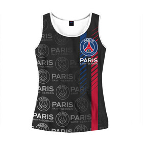 Женская майка 3D с принтом ФК ПСЖ PARIS SAINT GERMAIN в городе Новоалтайск, 100% полиэстер | круглая горловина, прямой силуэт, длина до линии бедра | fifa. | football | paris saint germain football club | psg | sport | uefa | английская премьер лига | лига финал | матч | спорт | уефа | финал | фифа | фк парии сен жермен | фк псж | футбол