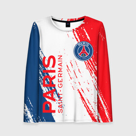 Женский лонгслив 3D с принтом ФК ПСЖ FC PSG PARIS SG в городе Новоалтайск, 100% полиэстер | длинные рукава, круглый вырез горловины, полуприлегающий силуэт | fifa. | football | paris saint germain football club | psg | sport | uefa | английская премьер лига | лига финал | матч | спорт | уефа | финал | фифа | фк парии сен жермен | фк псж | футбол
