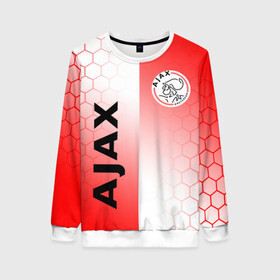 Женский свитшот 3D с принтом FC AJAX AMSTERDAM ФК АЯКС в городе Новоалтайск, 100% полиэстер с мягким внутренним слоем | круглый вырез горловины, мягкая резинка на манжетах и поясе, свободная посадка по фигуре | ajax amsterdam | fifa | football | football club. | sport | uefa | английская премьер лига | аякс амстердам | лига финал | матч | спорт | уефа | финал | фифа | футбол | футбольный клуб