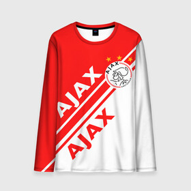 Мужской лонгслив 3D с принтом FC AJAX AMSTERDAM ФК АЯКС в городе Новоалтайск, 100% полиэстер | длинные рукава, круглый вырез горловины, полуприлегающий силуэт | ajax amsterdam | fifa | football | football club. | sport | uefa | английская премьер лига | аякс амстердам | лига финал | матч | спорт | уефа | финал | фифа | футбол | футбольный клуб