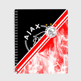 Тетрадь с принтом FC AJAX AMSTERDAM / ФК АЯКС в городе Новоалтайск, 100% бумага | 48 листов, плотность листов — 60 г/м2, плотность картонной обложки — 250 г/м2. Листы скреплены сбоку удобной пружинной спиралью. Уголки страниц и обложки скругленные. Цвет линий — светло-серый
 | ajax amsterdam | fifa | football | football club. | sport | uefa | английская премьер лига | аякс амстердам | лига финал | матч | спорт | уефа | финал | фифа | футбол | футбольный клуб