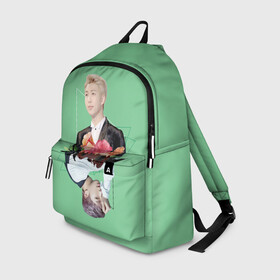 Рюкзак 3D с принтом RM x J-Hope в городе Новоалтайск, 100% полиэстер | лямки с регулируемой длиной, сверху петелька, чтобы рюкзак можно было повесить на вешалку. Основное отделение закрывается на молнию, как и внешний карман. Внутри два дополнительных кармана, один из которых закрывается на молнию. По бокам два дополнительных кармашка | bts | pop | битиэс | бтс | ви | джей хоуп | джонгук | корейцы | музыка | поп | попса | рм | чимин | чин сюги