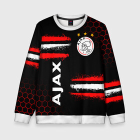 Детский свитшот 3D с принтом FC AJAX AMSTERDAM / ФК АЯКС в городе Новоалтайск, 100% полиэстер | свободная посадка, прямой крой, мягкая тканевая резинка на рукавах и понизу свитшота | ajax amsterdam | fifa | football | football club. | sport | uefa | английская премьер лига | аякс амстердам | лига финал | матч | спорт | уефа | финал | фифа | футбол | футбольный клуб