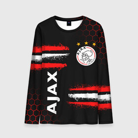 Мужской лонгслив 3D с принтом FC AJAX AMSTERDAM / ФК АЯКС в городе Новоалтайск, 100% полиэстер | длинные рукава, круглый вырез горловины, полуприлегающий силуэт | ajax amsterdam | fifa | football | football club. | sport | uefa | английская премьер лига | аякс амстердам | лига финал | матч | спорт | уефа | финал | фифа | футбол | футбольный клуб