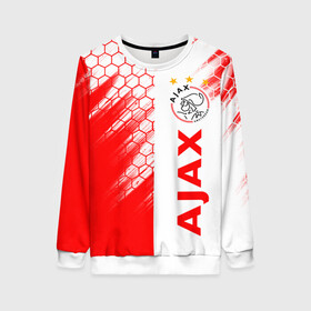Женский свитшот 3D с принтом FC AJAX AMSTERDAM / ФК АЯКС в городе Новоалтайск, 100% полиэстер с мягким внутренним слоем | круглый вырез горловины, мягкая резинка на манжетах и поясе, свободная посадка по фигуре | ajax amsterdam | fifa | football | football club. | sport | uefa | английская премьер лига | аякс амстердам | лига финал | матч | спорт | уефа | финал | фифа | футбол | футбольный клуб