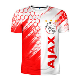 Мужская футболка 3D спортивная с принтом FC AJAX AMSTERDAM / ФК АЯКС в городе Новоалтайск, 100% полиэстер с улучшенными характеристиками | приталенный силуэт, круглая горловина, широкие плечи, сужается к линии бедра | ajax amsterdam | fifa | football | football club. | sport | uefa | английская премьер лига | аякс амстердам | лига финал | матч | спорт | уефа | финал | фифа | футбол | футбольный клуб