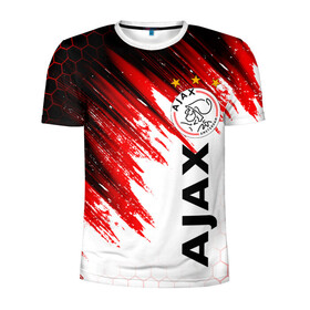 Мужская футболка 3D спортивная с принтом FC AJAX AMSTERDAM / ФК АЯКС в городе Новоалтайск, 100% полиэстер с улучшенными характеристиками | приталенный силуэт, круглая горловина, широкие плечи, сужается к линии бедра | ajax amsterdam | fifa | football | football club. | sport | uefa | английская премьер лига | аякс амстердам | лига финал | матч | спорт | уефа | финал | фифа | футбол | футбольный клуб