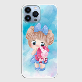 Чехол для iPhone 13 Pro Max с принтом Девочка и пони в городе Новоалтайск,  |  | Тематика изображения на принте: арт | графика | девочка | единорог | мультяшка | пони