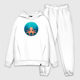 Мужской костюм хлопок OVERSIZE с принтом Осьминог в городе Новоалтайск,  |  | cute | octopus | милый | море | осьминог | осьминожка | тентакли