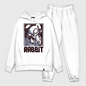Мужской костюм хлопок OVERSIZE с принтом Rabbit в городе Новоалтайск,  |  | арт | графика | животные | заяц | звери | кролик