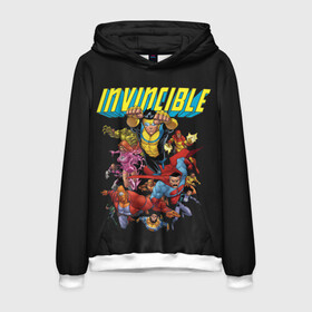 Мужская толстовка 3D с принтом Неуязвимый | Invincible в городе Новоалтайск, 100% полиэстер | двухслойный капюшон со шнурком для регулировки, мягкие манжеты на рукавах и по низу толстовки, спереди карман-кенгуру с мягким внутренним слоем. | Тематика изображения на принте: allen | atom | debbie | eve | girl | grayson | immortal | invincible | man | mark | monster | nolan | omni | атом | атомная | вильтрум | вильтрумит | воительница | грейсон | дебби | ева | костюм | марк | монстр | мэн | неуязвимый |