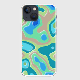 Чехол для iPhone 13 mini с принтом РазноцВетная абстракция в городе Новоалтайск,  |  | зеленый | разноцветный | синий