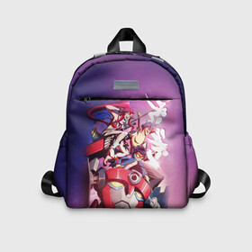 Детский рюкзак 3D с принтом Gurren Lagann в городе Новоалтайск, 100% полиэстер | лямки с регулируемой длиной, сверху петелька, чтобы рюкзак можно было повесить на вешалку. Основное отделение закрывается на молнию, как и внешний карман. Внутри дополнительный карман. По бокам два дополнительных кармашка | gurren | gurren lagann | kamina | kittan bachika | nia teppelin | simon | yoko littner | гуррен | гуррен лаганн | симон