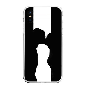 Чехол для iPhone XS Max матовый с принтом ПоЦелУй в городе Новоалтайск, Силикон | Область печати: задняя сторона чехла, без боковых панелей | влюбленные | девушка | пара | парень | поцелуй