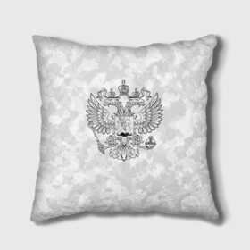 Подушка 3D с принтом ГЕРБ РОССИИ | СНЕЖНЫЙ КАМУФЛЯЖ в городе Новоалтайск, наволочка – 100% полиэстер, наполнитель – холлофайбер (легкий наполнитель, не вызывает аллергию). | состоит из подушки и наволочки. Наволочка на молнии, легко снимается для стирки | abstraction | camo | flag | geometry | paints | russia | stripes | texture | абстракция | брызги | геометрия | герб россии | камо | камуфляж | краски | неон | неоновый | рашка | родина | россия | соты | текстура | триколор | флаг